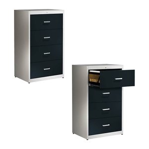 mauser client entry Hängeregistraturschrank alu, anthrazitgrau 4 Schubladen 80,0 x 60,0 x 135,0 cm, 1 St.