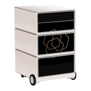 PAPERFLOW easyBox Classic Chic Rollcontainer weiß, bunt 61415 4 Auszüge 39,0 x 43,6 x 64,2 cm