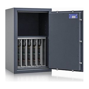 ISS safe4key Schlüsseltresor grau mit 280 Haken, Doppelbartschloss, 50,0 x 42,0 x 80,0 cm, 1 St.