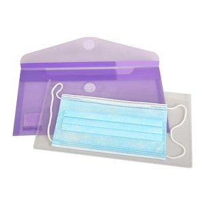 tarifold Maskentaschen antimikrobiell DIN lang transparent genarbt 0,12 mm, 6 St.