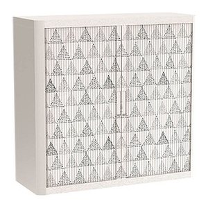 PAPERFLOW easyOffice Black & White Rollladenschrank 60548 2 Fachböden 110,0 x 41,5 x 104,0 cm