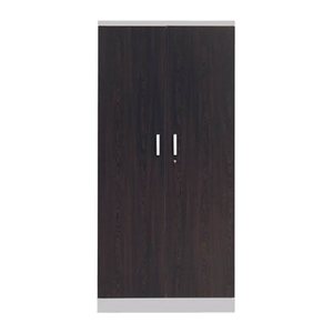 Gürkan Stahlschrank 100120 wenge, weißaluminium 4 Fachböden 92,0 x 42,0 x 195,0 cm, aufgebaut, 1 St.