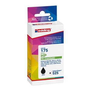 edding EDD-175 schwarz Druckerpatrone kompatibel zu HP 56 (C6656AE)
