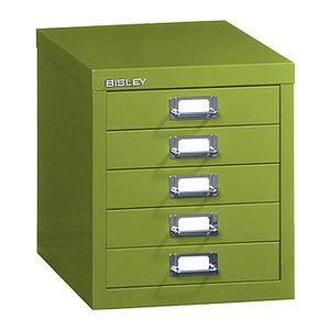 BISLEY MultiDrawer™ L125 Schubladenschrank grün 5 Schubladen 27,9 x 38,0 x 32,5 cm, 1 St.