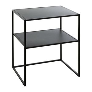 HAKU Möbel Beistelltisch rechteckig Metall schwarz 50,0 x 40,0 x 60,0 cm, 1 St.