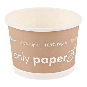 NATURE Star Einweg-Suppenbecher Only Paper braun, weiß 200 ml, 50 St.