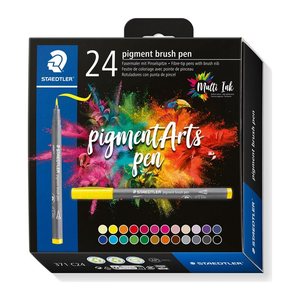 STAEDTLER MultiInk Pigment Arts brush pen 24er-Set sort. retail