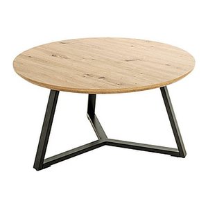 HAKU Möbel Couchtisch rund MDF-Platte bergen-eiche 80,0 x 80,0 x 42,0 cm, 1 St.