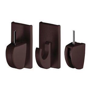 tesa Powerstrips Vario-Gardinenhaken braun