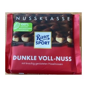 Ritter SPORT Dunkle Voll-Nuss Schokolade 100,0 g, 1 St.