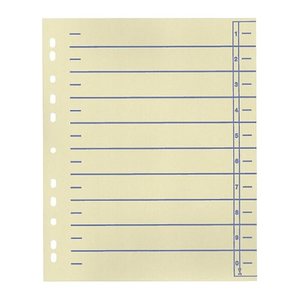 Wekre Trennblätter DIN A4 1-0 weiß/blau, 230 g/m², 100 Blatt