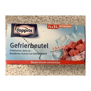 Toppits Gefrierbeutel 3,0 l, 75 St.