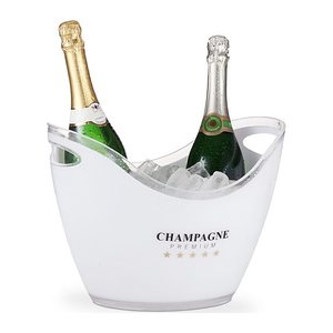 relaxdays Champagnerkühler weiß