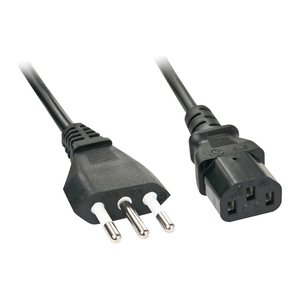 LINDY IEC-Netzkabel Italien IEC320 C1 2m