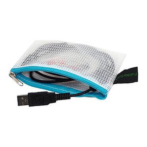 FolderSys Reißverschlussbeutel DIN A7 transparent/hellblau 0,20 cm, 1 St.