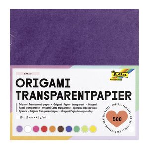 folia Faltblätter transparent 10 x 10 cm mehrfarbig 500 Blatt