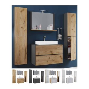 VCM my bath Badmöbel-Set 5-teilig Lendas XL 915217 anthrazit 147,0 x 52,0 x 150,0 cm