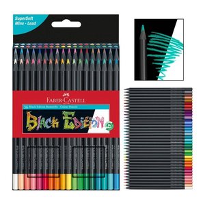 FABER-CASTELL Black Edition Buntstifte farbsortiert, 36 St.
