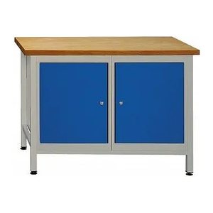 ADB Werkbank lichtgrau, blau 120,0 x 60,0 x 84,0 cm