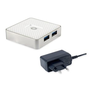 CONCEPTRONIC 4-Port Hub USB Micro-B->4xA3.0 m.Netz. ws