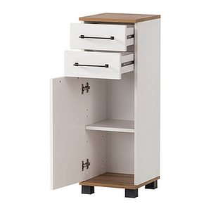 MÖBELPARTNER Badschrank Jelda 154177 eiche landhaus, weiß 30,3 x 32,6 x 88,1 cm