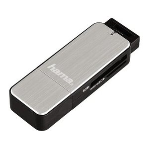 hama Multi-microSD, SD, MultiMediaCard-Kartenleser silber