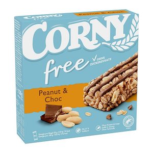 CORNY free Peanut & Choc Müsliriegel 6 Riegel, 6 St.
