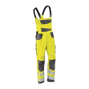 KÜBLER® unisex Warnschutz-Latzhose REFLECTIQ orange, kornblau Größe 27