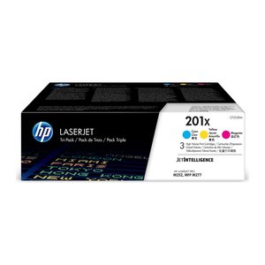 HP 201X (CF253XM) cyan, magenta, gelb Tonerkartuschen, 3er-Set