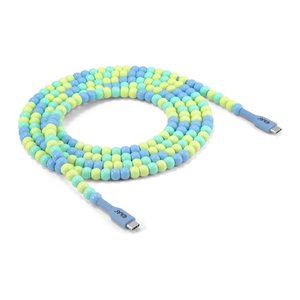 Club3D Lifestyle USB-C Perlen-Kabel PD60W,480Mbps 2m blau retail