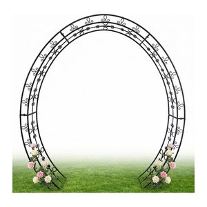 Garden Pleasure Rankgitter LAMOS Metall schwarz oval 200,0 x 38,0 x 220,0 cm, 1 St.