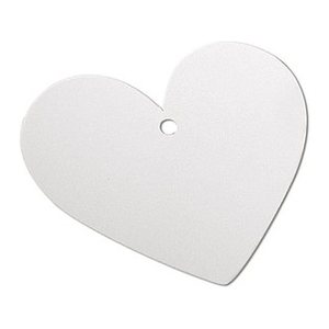 Rayher Geschenkanhänger weiß Tags-Herz, 24 St.