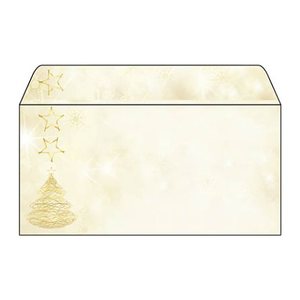 SIGEL Weihnachtsbriefumschläge Graceful Christmas DIN lang ohne Fenster, 50 St.