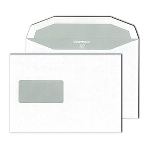 MAILmedia Kuvertierhüllen Kuvertmatic DIN C5 mit Fenster weiß nassklebend 500 St.