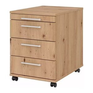HAMMERBACHER Basic 1606 Rollcontainer asteiche 4 Auszüge 42,8 x 58,0 x 59,0 cm