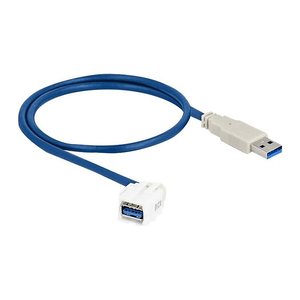 DELOCK Keystone Modul USB3.0 A Bu 250° > USB3.0 A St Kabel w