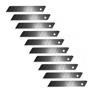 Hansa Cuttermesser-Klingen Ersatzklingen schwarz 18 mm, 10 St.