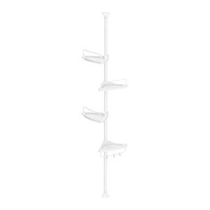 SONGMICS Teleskop-Duschregal BCB001A weiß 25,0 x 35,0 x 85,0 - 300,5 cm