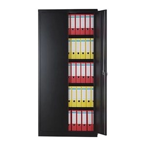 BISLEY Stahlschrank Universal E782A04633 schwarz 4 Fachböden 91,4 x 40,0 x 195,0 cm, aufgebaut, 1 St.
