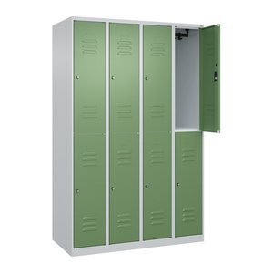 CP Spind Classic Plus lichtgrau, resedagrün 080300-40 S10053, 8 Schließfächer 120,0 x 50,0 x 185,0 cm