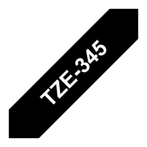 brother Schriftband TZe-345 TZE345, 18 mm, weiß auf schwarz, 1 St.