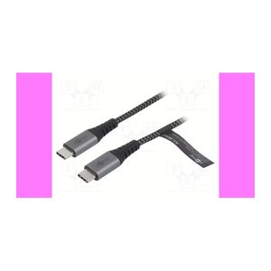 goobay USB C Kabel 2,0 m schwarz, grau, 1 St.