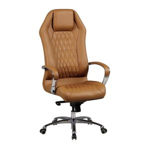 AMSTYLE Chefsessel, SPM1.296 Leder braun, Gestell silber