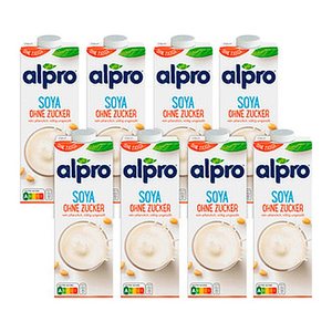 alpro® ohne Zucker Sojadrink 8x 1,0 l