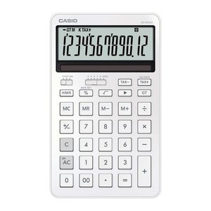 CASIO JW-200DQ-WE Taschenrechner seidiges weiß