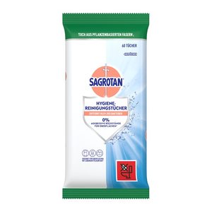 SAGROTAN® feuchte Allzweck-Reinigungstücher 1-lagig weiß, 60 Tücher