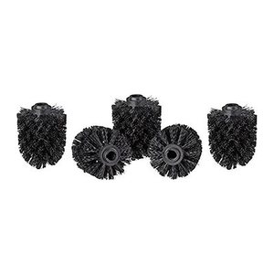 relaxdays Ersatzbürstenköpfe schwarz Kunststoff Innengewinde: 12,0 mm, 5 St.