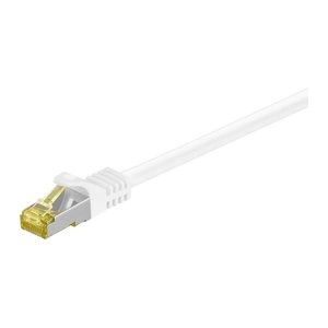 goobay RJ-45 Netzwerkkabel 1,0 m weiß bis zu 10,00 Gbit/Sek. bis zu 500 MHz, 1 St.