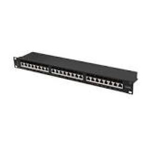 LANBERG 19" Patchpanel 1U 24-Port CAT.6A UTP + Kabelorg. sw