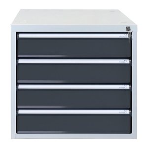 ADB Schubladenschrank anthrazit, lichtgrau 4 Schubladen 53,1 x 70,0 x 50,0 cm, 1 St.